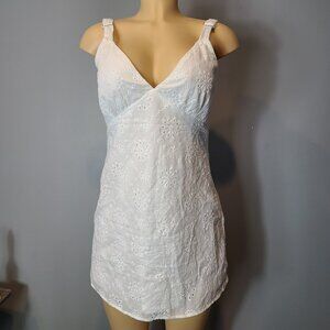 Hello Molly Mini Dress White Eyelet Resort Wedding US Size 6‎ Cottage Vacation